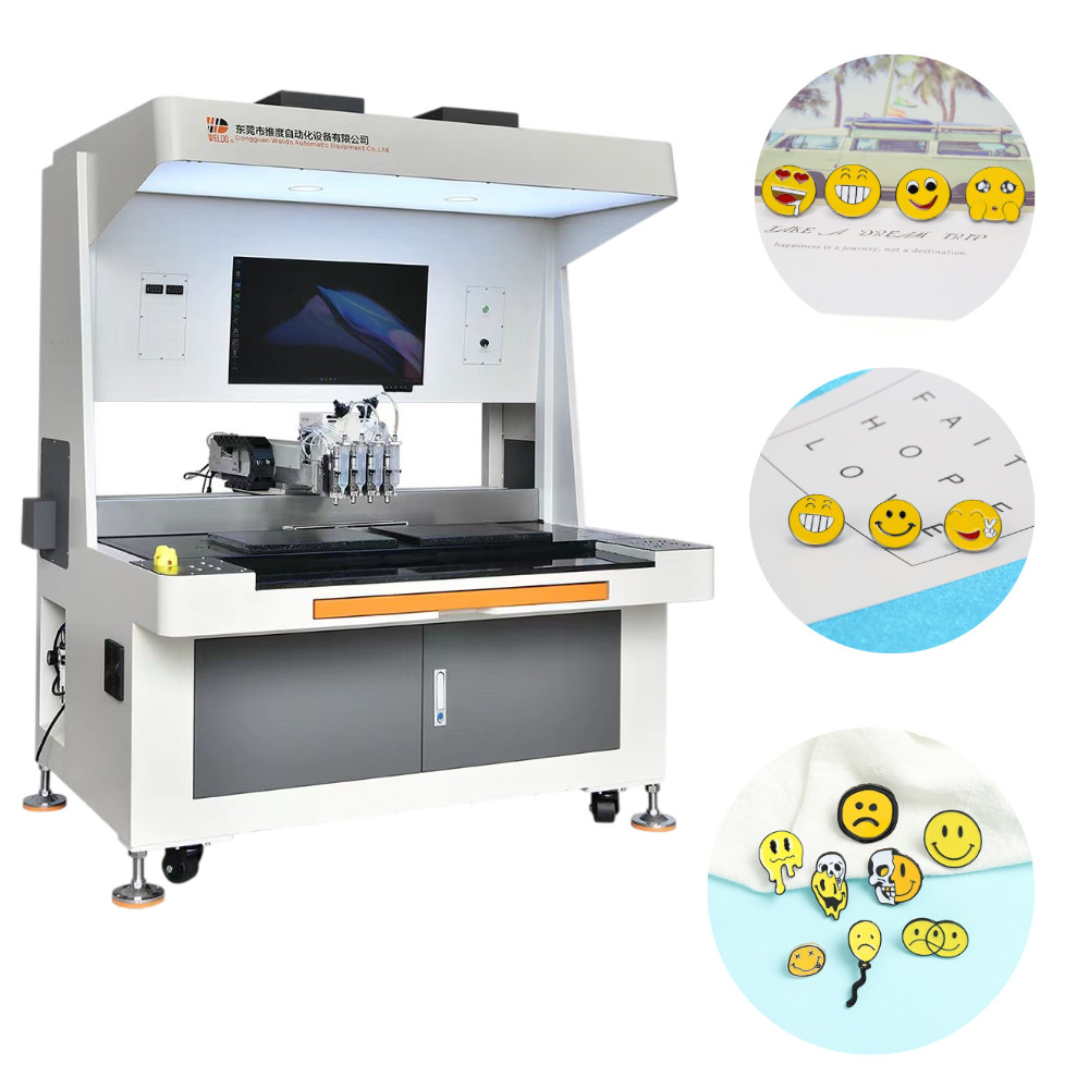 High-Precision Enamel Pin Badge Filling Machine for Independence Day Souvenirs